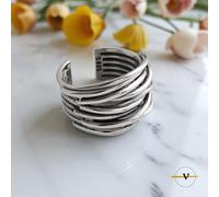 ANELLO UOMO DONNA INTRECCIATO IN ARGENTO 925 COLORE ARGENTO VINCENT PAUL