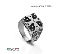 Anello Uomo in Argento 925% Ananda 925 modello chevalier