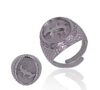 Anello Uomo LORENZ LZ028 Argento 925% Pesce Martello Misura 17