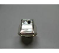 ANELLO UOMO MADREPERLA CON PIETRA A REALIZZATO A MANO ARGENTO 925