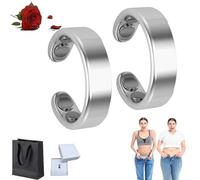 Anello Vayro - Anelli magnetici originali per il benessere Vayro Ring, 2025 nuovi anelli aperti regolabili in acciaio inossidabile per ridurre l'ansia, migliorare la circolazione sanguigna (Silver)