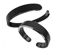 Anello Vayro for Donna e Uomo, Anello Magnetico, Regolabile in Acciaio Inossidabile for Donna e Uomo(Black*2)