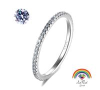Anello Veretta Girodito Acquamarina in argento 925 rodiato - Rainbow Collection