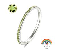Anello Veretta Girodito Lime in argento 925 rodiato - Rainbow Collection