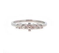 ANELLO VERETTA in ARGENTO RODIATO con DIAMANTI ZIRCONI - VERSIONE 1