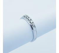 Anello Veretta in Oro 18kt con 5 Diamanti Certificati 0.15ct Totali - Modello (F