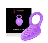 Anello vibrante e stimolatore clitorideo Hugbox 10 programmi viola