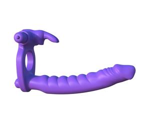 Anello vibrante per pene “Double Rabbit” con dildo anale | Fetish Fant