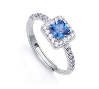 Anello Viceroy Donna Argento Taglia 15, 13154A015-33 Regolabile Pietra Blu