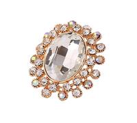 Anello vintage Big Dichiarazione per donne antiche mosaico Crystal espandibile Avvolgimento aperto Impegno per matrimoni Cocktail Party Rings Comfort Fit Art Deco Jewelry