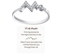 Anello Zodiacale A figlia alta e bassa anello regalo di compleanno anello dichiarazione regalo per figlia ritorno a scuola regalo Anelli per Tende Da 2 Pollici Clip (G-C, One Size)