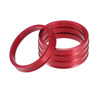 anellos centrici per mozzo auto OD 72,6mm ID 63,4mm lega alluminio rosso Set 4