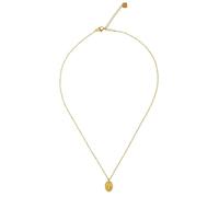 ANELY Collana donna con pendente ovale 70 cm Gioielli di moda Acciaio inossidabile, Taglia:One Size, Colore:Oro