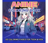 Aneme Coloring Book for Teens and Kids: Cute Futuristic Anime Girls in Space, Cyberpunk, and Magical Outfits - Fun Black and White Line Art Pages for Coloring, Relaxation, and Creativity