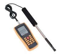 Anemometro a filo caldo digitale portatile Zenithaur, anemometro della temperatura della velocità del Aria, design compatto con retroilluminazione, ideale per HVAC e uso esterno