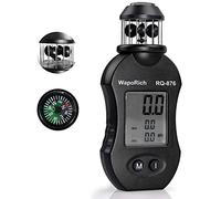 Anemometro a tazza a 360° portatile, WapoRich RQ-876 misuratore di velocità del vento con velocità del vento/temperatura del vento/test massimo/medio per HAVC, volo con drone, pesca, tiro