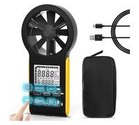 Anemometro, Anemometro portatile ricaricabile, misuratore di velocità del vento digitale Smart Touch, misuratore di velocità del vento portatile CFM
