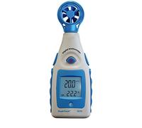 Anemometro digitale a palette PeakTech, anemometro per velocità del vento in nodi e wind chill con misurazione aggiuntiva della temperatura, 1 pezzo, P 5170
