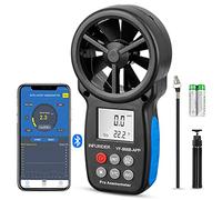 Anemometro Digitale INFURIDER con APP Tramite Bluetooth, Anemometro Portatile YF-866APP Indicatore di Velocità del Vento per Misurare la Velocità/Temperatura del Vento con Retroilluminazione