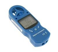 Anemometro digitale LCD con funzione portatile 3 in 1 Misuratore di velocità del vento for windsurf/surf/pesca test umidità(Color-Blue)