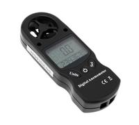 Anemometro digitale LCD con funzione portatile 3 in 1 Misuratore di velocità del vento for windsurf/surf/pesca test umidità(Color-Black)