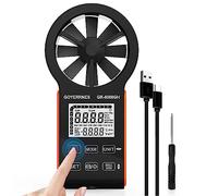 Anemometro digitale portatile misuratore di velocità del vento CFM GR-6000GH tester di flusso d'aria che misura la velocità dell'aria e temperatura del volume d'aria per bocchette HVAC, barca a vela