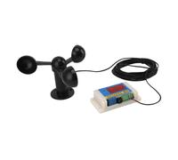 Anemometro for gru a torre con 3 pale del ventilatore, allarme di misurazione a 360 gradi, misuratore velocità vento, ad alta precisione, anti-interferenza for la pesca