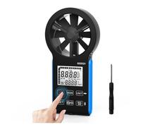 Anemometro HVAC portatile con misuratore di velocità del vento CFM e indicatore del flusso d'aria, pulsanti a sfioramento impermeabili e custodia for il trasporto inclusa