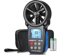 Anemometro Portatile AIOMEST Misuratori del Vento AI-100, Misuratore Velocità Vento 90 km/h e Temperatura Aria, con Funzione Wind Chill, per HVAC, VMC, Drone, Vela, Pesca, Custodia portatile Inclusa