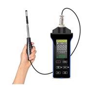 Anemometro portatile, Anemometro a filo con sensore retrattile, misuratore di velocità del vento/temperatura/flusso d'aria, for test HVAC/ambientali