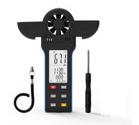 Anemometro portatile, Anemometro digitale portatile con rilevatore girevole a 270º e doppia copertura a paletta, 6 unità di velocità del vento