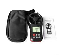 Anemometro tenuto in mano di Digital Anemometro di Temp Meter Anemometro | Misurazioni, temperatura, max/min/avg, schermo LCD retroilluminato chiaro, facile funzionamento con una sola mano