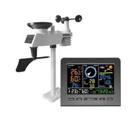Anemometro wireless Sensore del vento a doppio supporto LCD Stazione meteorologica Orologio Velocità del vento Direzione Fredda Misuratore di umidità della temperatura domestica