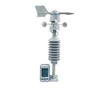 Anemometro wireless Stazione meteorologica Orologio Velocità del vento Direzione Vento freddo Misuratore di umidità Temperatura Doppio supporto WS0232