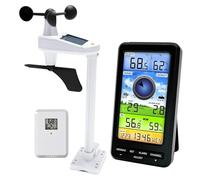 Anemometro wireless - Termometro e igrometro digitale for interni/esterni con sensore solare for la direzione del e retroilluminazione(WS0214(NO WIFI)-UK)