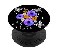 Anemone Calendula Daisy Farfalle Gocce di rugiada Forme Mania PopSockets PopGrip Adesivo