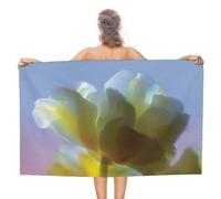 Anemone con petali gialli telo mare in microfibra senza sabbia grandi asciugamani da doccia multiuso assorbente per bagno piscina 130 x 80 cm