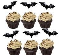 Anemowind 30 pezzi pipistrello double face cupcake topper halloween decorazione torta terrorismo tema festa decorazione