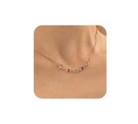 Aneneiceera Bohemia Rainbow Crystal Pendant Necklace Colorful Crystal Choker Collana Piccola Cz Collana Oro Multi Colorato Collana Catena Gioielli per le Donne