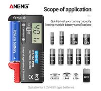 ANENG BT-168 PRO Tester di capacità della batteria al litio digitale analizzatore di carico a scacchi Display controllo AAA AA cella a bottone test universale