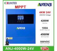 ANENJI 4200W Ibrido Inverter Solare Off-Grid MPPT 100A 24V 500V Pure Sine Wave