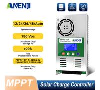 ANENJI 60A MPPT solar charge controller 12V 24V 36V 48V MAX PV 180V LCD