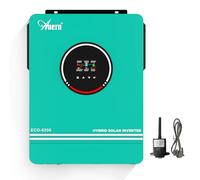 Anern 6.2KW Inverter Ibrido da DC 48V a AC 230V con 120A MPPT Regolatore di Carica Solare, Onda sinusoidale Pura, FV 60-500VDC, Inverter Fotovoltaico con Modulo WiFi, Funziona Senza Batteria