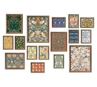 ANERZA 16 decorazioni artistiche da parete William Morris, stampe floreali da parete per camera da letto, poster vintage per l'estetica della stanza, kit collage da parete per soggiorno, decorazione