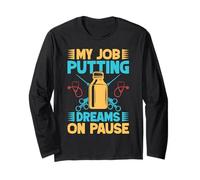 Anestesista Dreams On Pause Anestesia Maglia a Manica