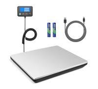 Anesty Bilancia postale da 199,6 kg, resistente bilancia digitale per pacchi con display LCD, tenuta e tara, bilancia per spedizioni di pacchi, bagagli, ufficio postale, animali domestici, batterie e