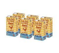 Aneto 100% Naturale - Brodo di pollo a basso contenuto di sale - scatola da 6 unità da 1L