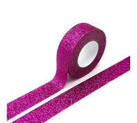 Anevous 2 rotoli di nastro adesivo washi glitterato, 15 mm x 5 m, nastro adesivo per mascherare il fai da te, scrapbooking, confezione regalo e bullet journal, rosso rosa