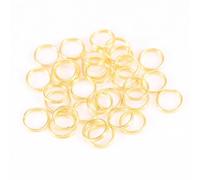 Anevous 30 portachiavi con anelli divisori, anelli rotondi in metallo, anelli portachiavi per fai da te, portachiavi, collane, bracciali, artigianato, oro 20 mm