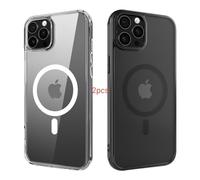 ANEWSIR Cover Magnetica Per iPhone 13 Pro 2 Pezzi (Trasparente + Opaca Nero), Compatibile con Magsafe, Protezione Antiurto, Custodia per iPhone 13 Pro 6.1 pollici.